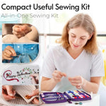 Sewing Kit Gifts For Grandma, Mom, Friend, Adults Beginner Kids Traveler, Portable Sewing Supplies Accessories With Case Contains Thread, Needle, Scissors, Measure Tape, Thimble Etc