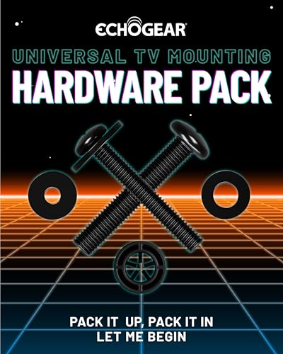 Universal TV Mount Hardware Pack - Replacement Hardware Mounting Kit for TVs up to 80" - Includes M4, M5, M6 & M8 Screws