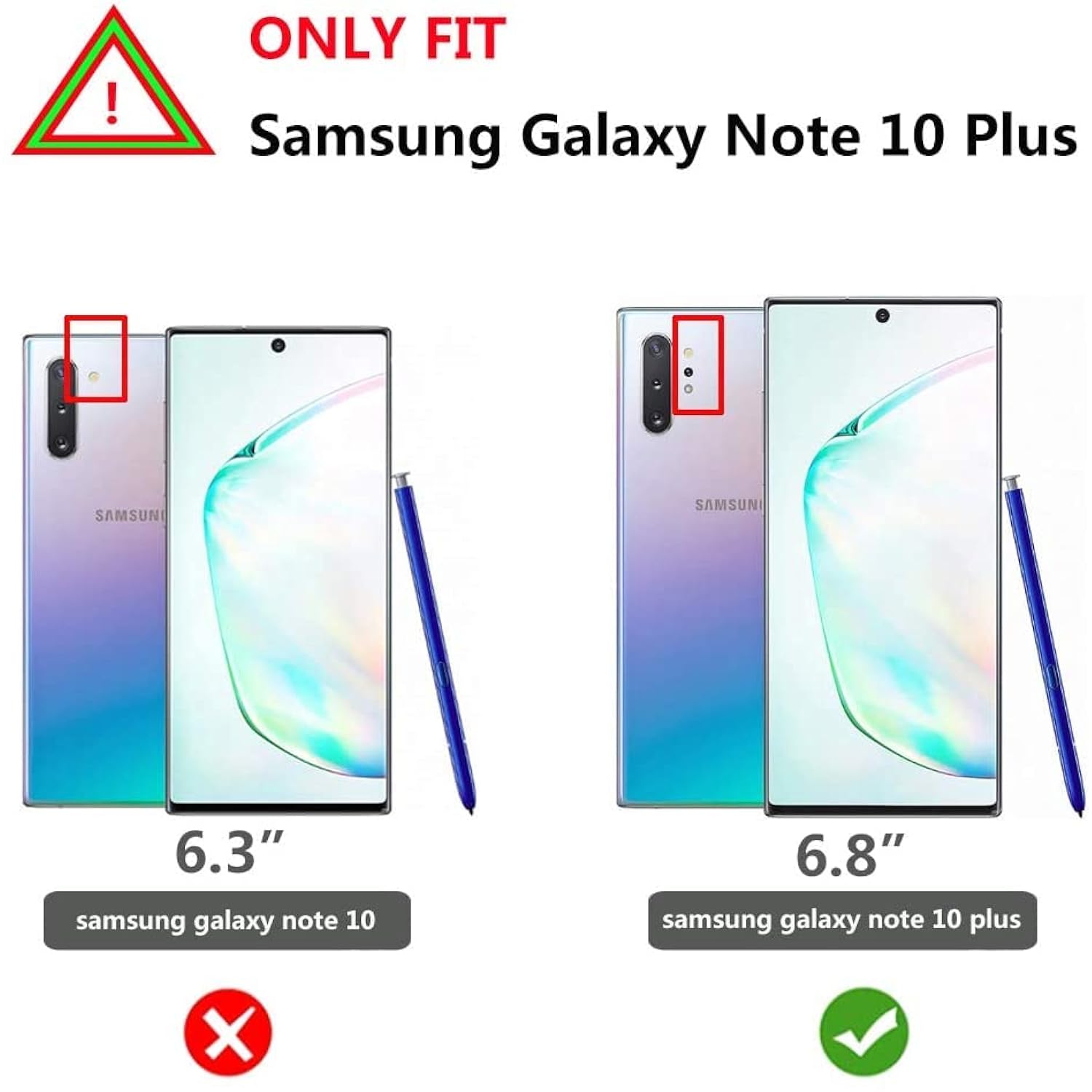 SUPCASE for Samsung Galaxy Note 10 Plus/Note 10 Plus 5G Case (Unicorn Beetle Pro), [Built-in Stand & Belt Clip] Full-Body Rugged Phone Case Without Screen Protector for Galaxy Note 10 Plus, Black