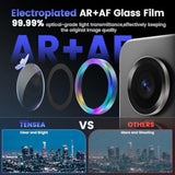 (3+2Pcs Compatible With Samsung Galaxy S25 Ultra Camera Lens Protector, 9H Tempered Glass Camera Cover Screen Protector Metal Individual Ring [Installation Tray][Case Friendly]