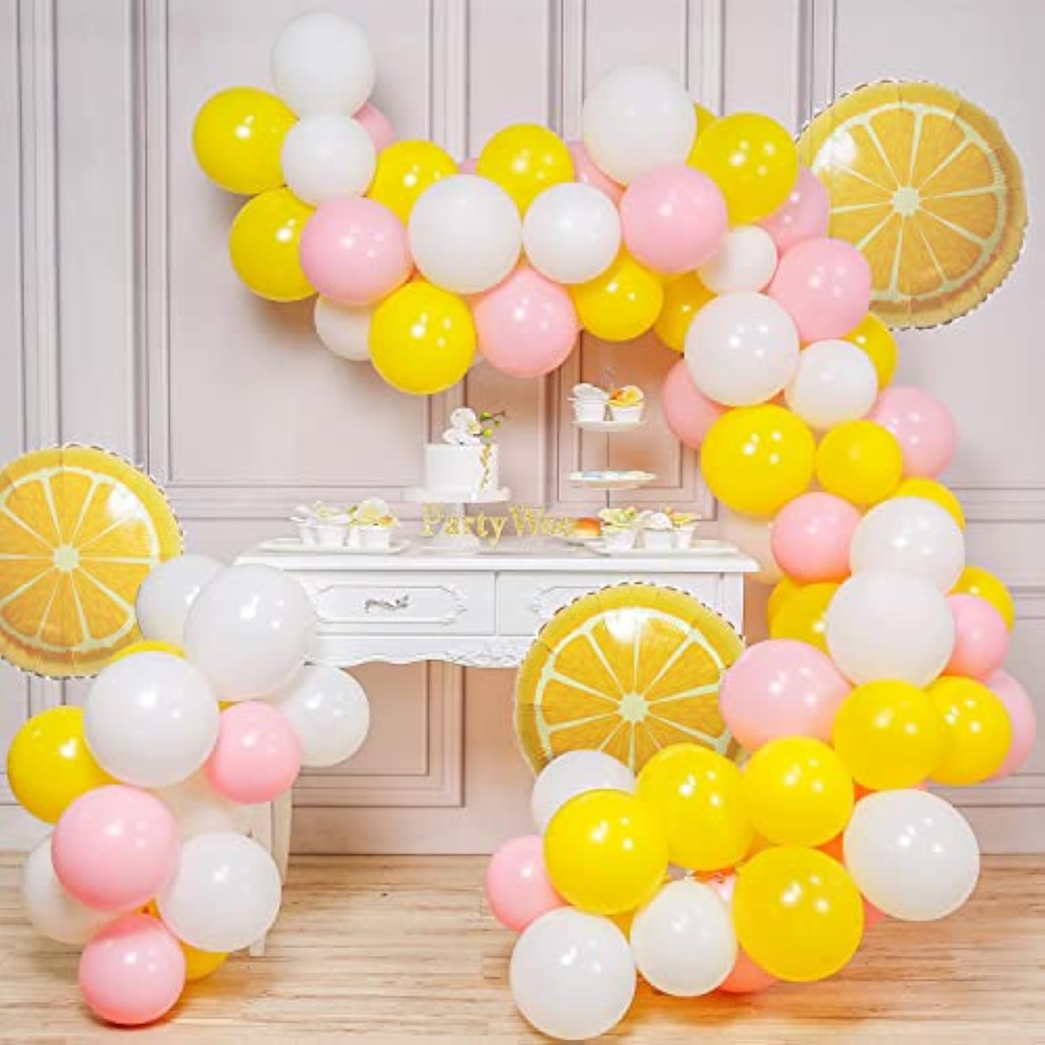 127Pcs Pastel Yellow Balloon Garland Kit for Baby Shower Lemonade Party Decor