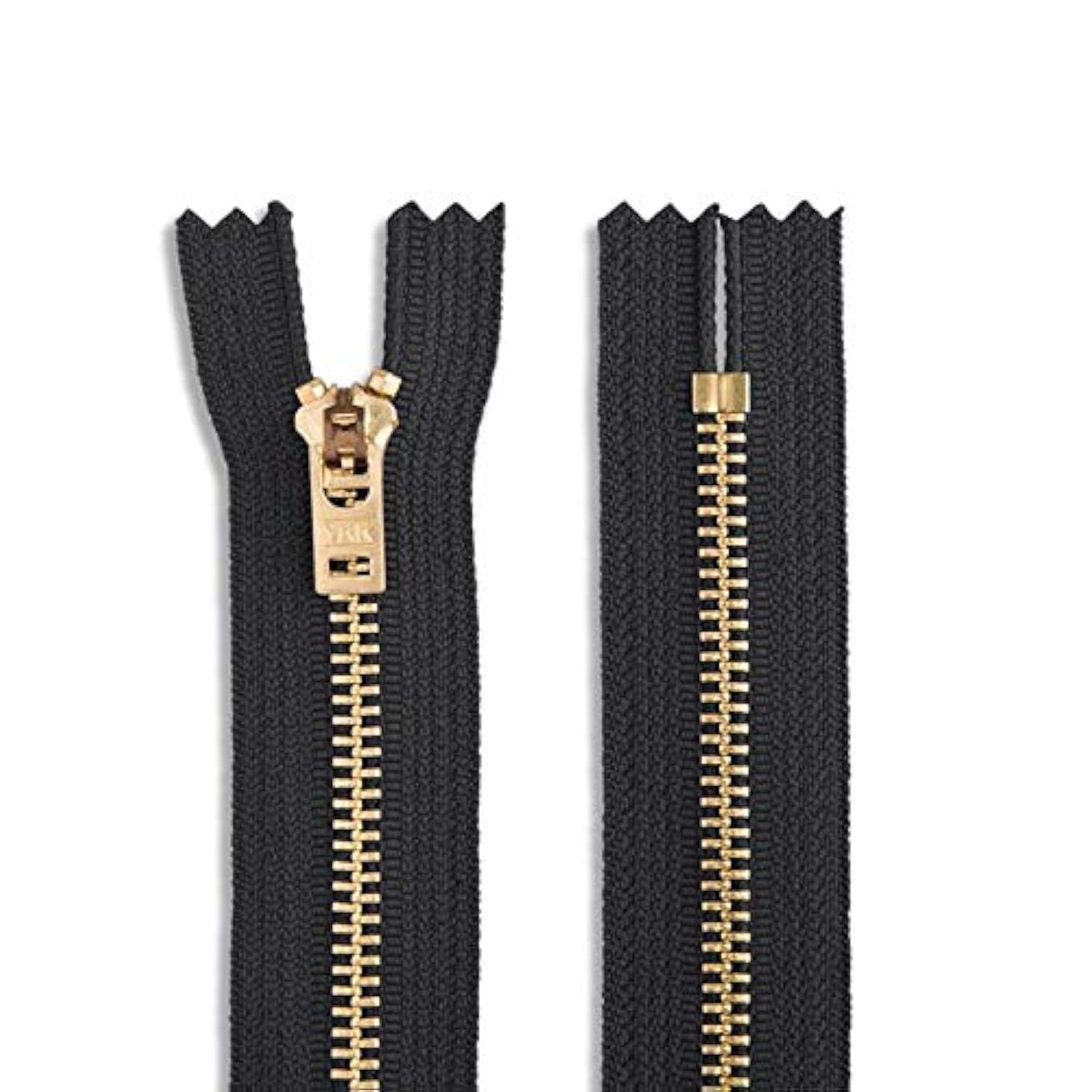 6 Inch Metal Zipper Black 6” Gold Brass Metal Heavy Duty Zippers Non S