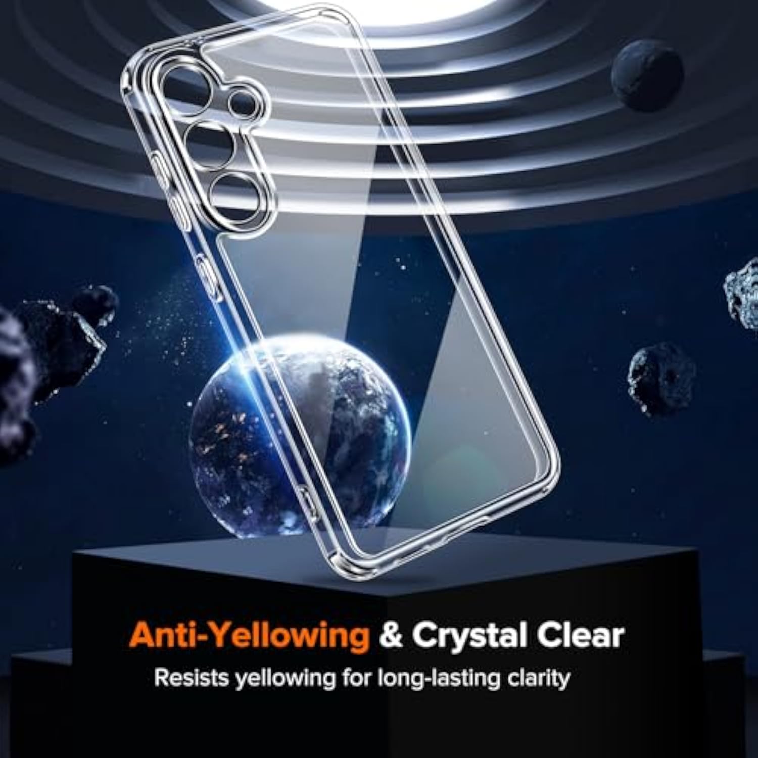 3-in-1 Case for Galaxy S25 5G with 2-Pack Screen Protectors - Clear & Slim