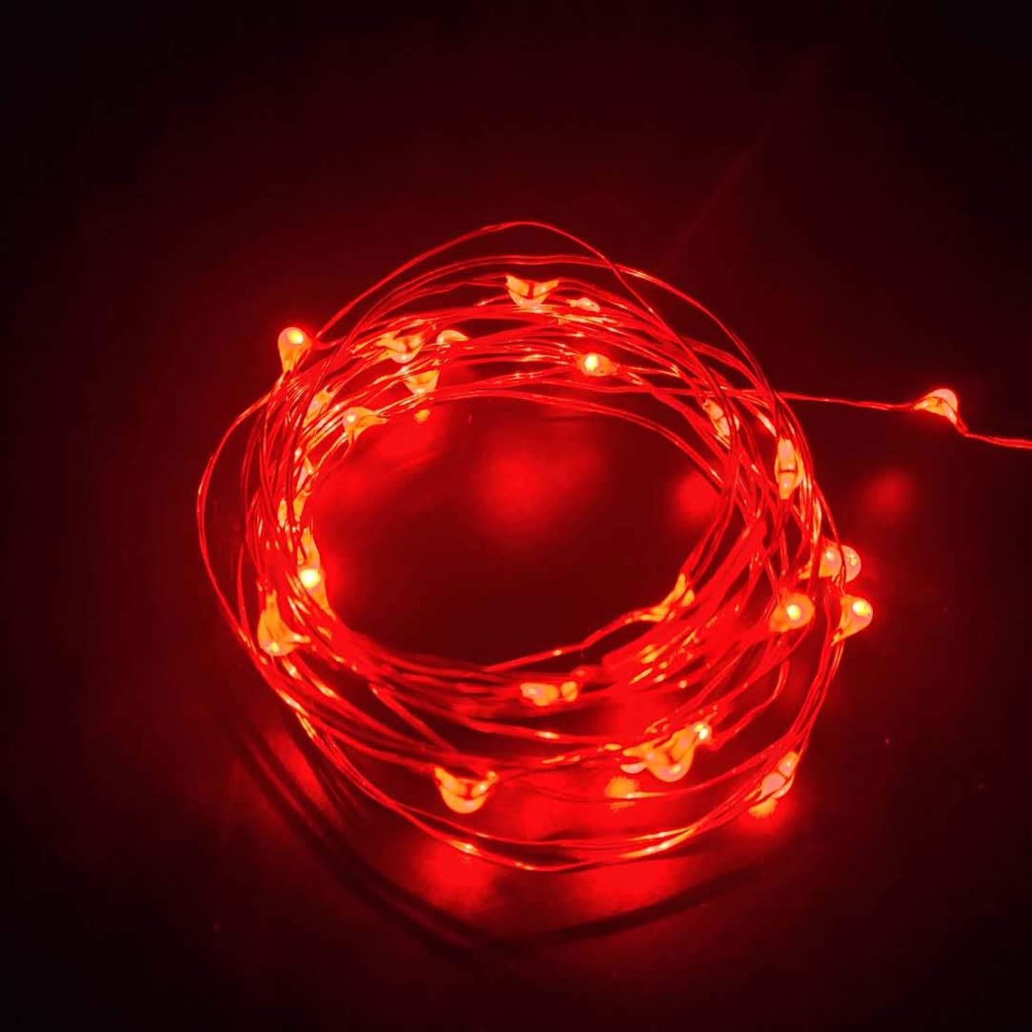 Pack 2 Battery-Operated Mini Led Lights With Timer 6Hours On/18Hours Off For Wedding Party Christmas Lighting Decoration