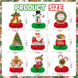 9pcs Christmas Honeycomb Table Centerpieces Party Decorations