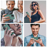 Designed For 12 Case, Designed For 12 Pro Case, Silicone Shockproof Phone Case With [Soft Anti-Scratch Microfiber Lining] 6.1 Inch, Midnight Green
