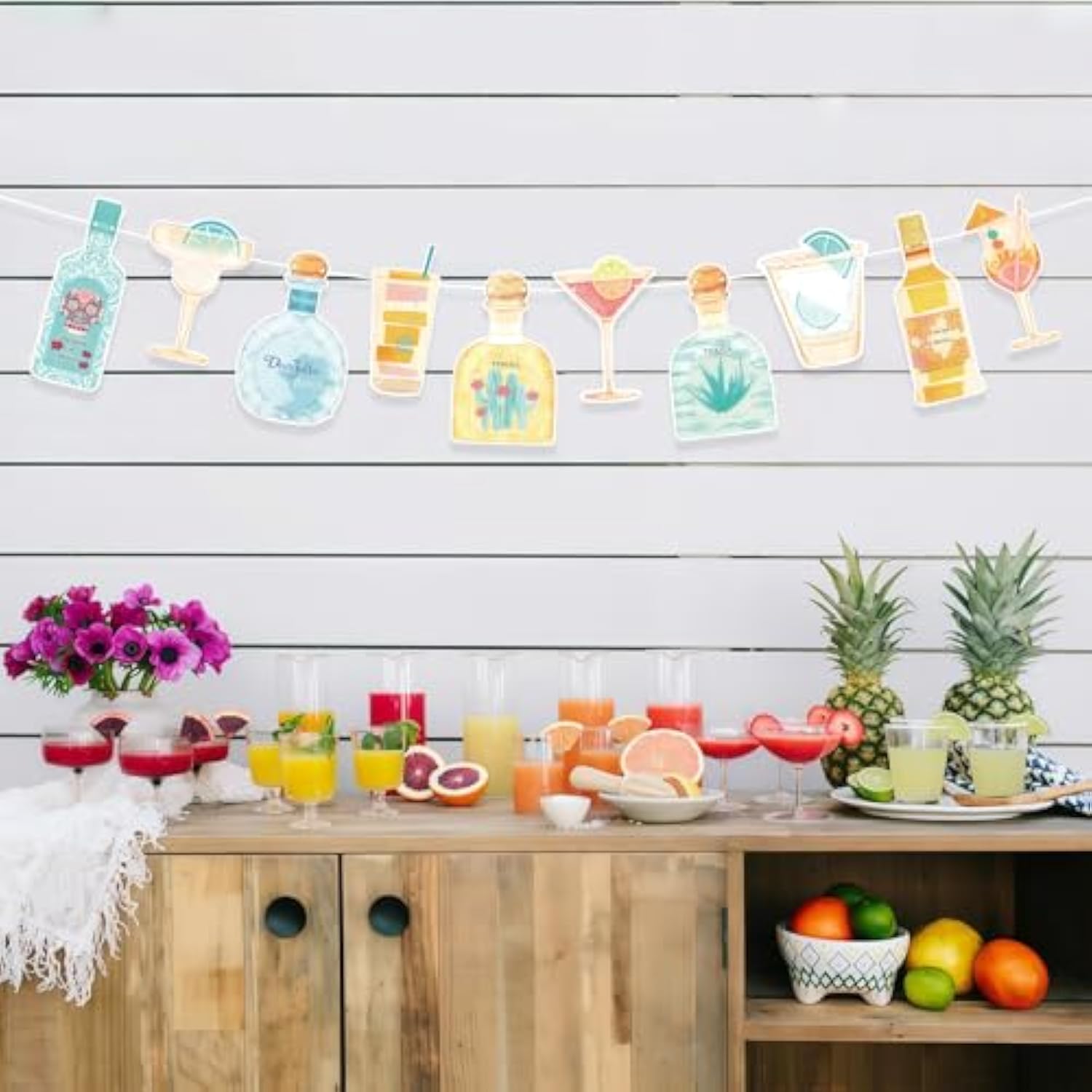 Pre-Strung Margarita Birthday Party Decorations Margs And Matrimony Bachelorette Party Tequila Bar Banner, 21St Bday Mexican Final Fiesta Photo Booth Backdrop