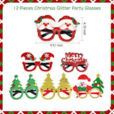 24 Pieces Christmas Glasses Frame And Headbands Set With 24 Cute Designs Exquisite Decoration Accessories For Christmas Parties Holiday Favors And Photo Booth