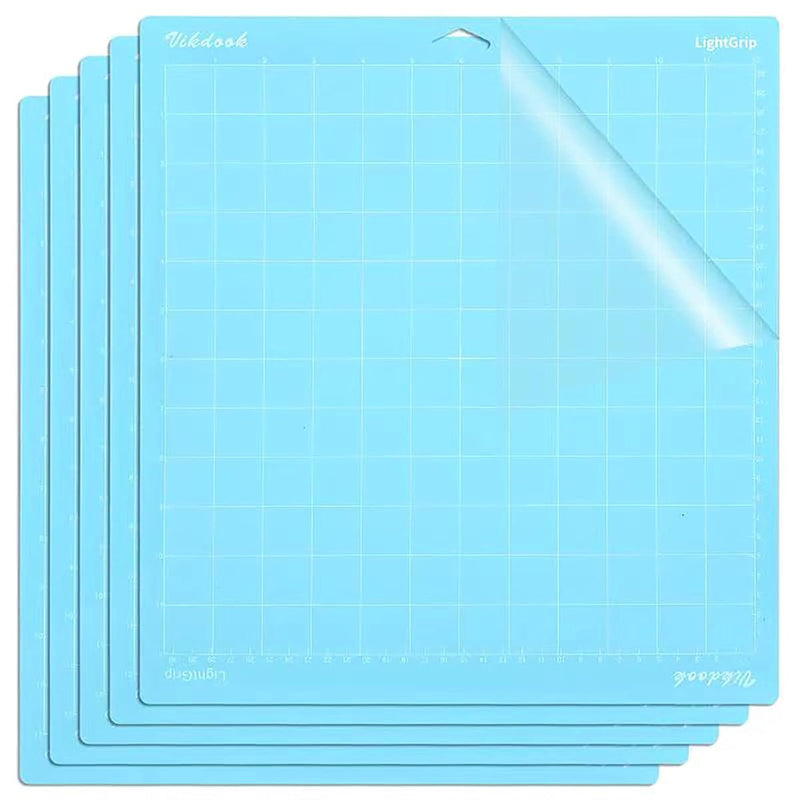 Cutting Mat For Cricut 12” X12” Light Grip Sticky For Cricut Mats 5 Pack Blue