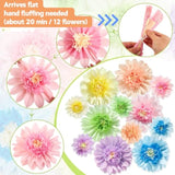 Pastel Paper Flowers, 12 Pcs Paper Flowers Decorations For Pastel Party Decor, 6 Inch, 12 Inch Crepe Paper Flower For Wedding, Party, Baby, Bridal Shower, Nursery Wall Decor, Bulletin Board