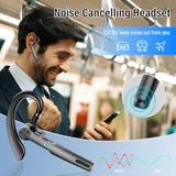 Bluetooth Headset, Wireless Headset With Enc Mic, 60H Talking Time Single-Ear Bluetooth Earpiece V5.3 With 400Mah Charging Case, Ip7 Waterproof Hand-Free Headphones For Ios Android Cell Phones Black