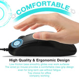 50 Pcs Black Wired Usb Computer Mouse Bulk 1000 Dpi 3 Button Corded Mouse With