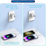Iphone 16/15 Charger Block, 2Pack 20W Dual Port Pd Fast Usb C Wall Charger Adapter + Usb A Quick Charging Brick Plug Compatible With Iphone 16/15/14/13/12/11/Pro Max/Plus/Xs/Xr/X,Ipad,Airpods And More