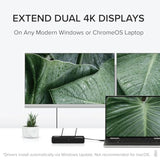 4K Displayport And Hdmi Dual Monitor Adapter For Usb 3.0 And Usb-C, Compatible