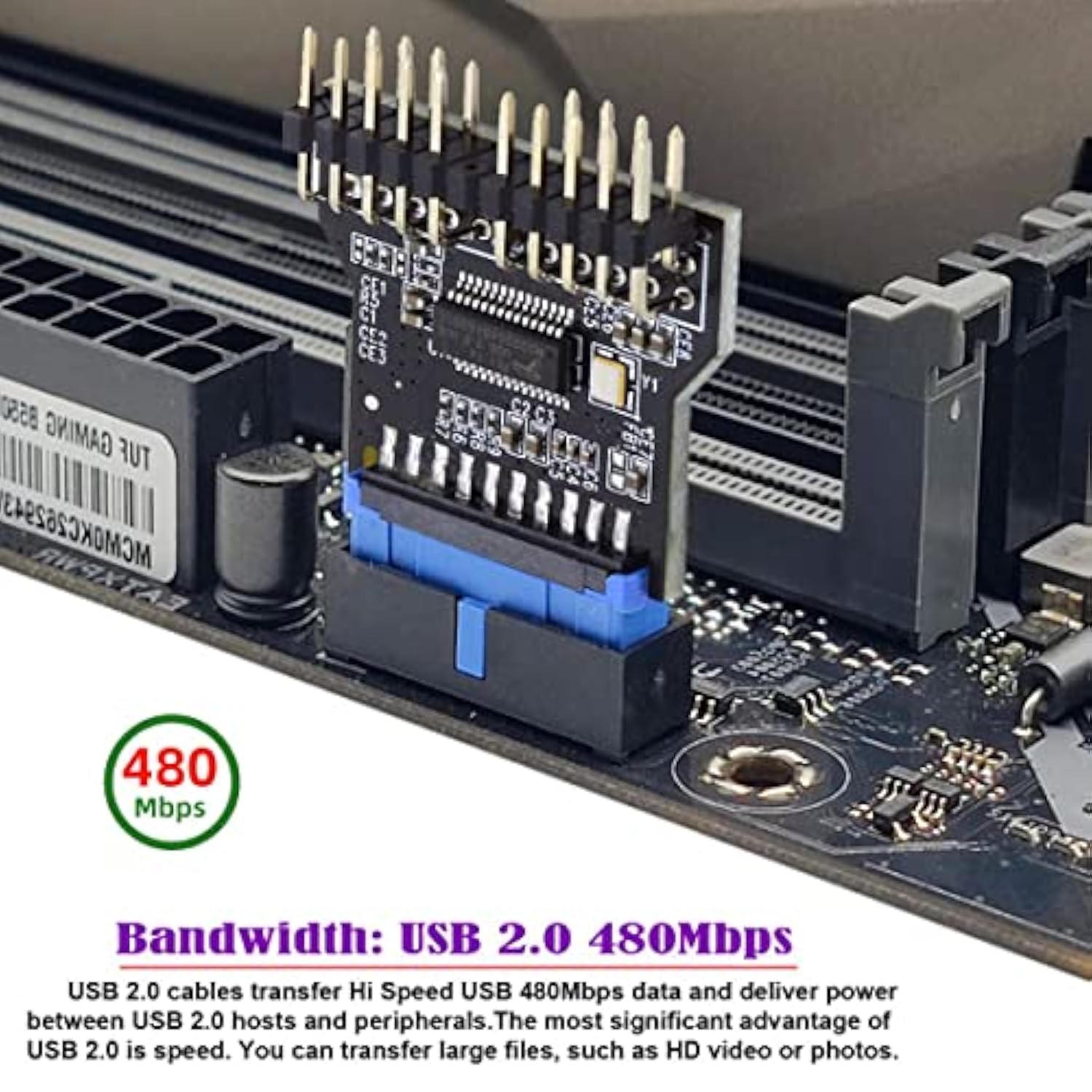 Usb 3.0 Front Panel Header Usb 19Pin To 2 Usb 2.0 9Pin Extension Hub Connector