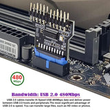 Usb 3.0 Front Panel Header Usb 19Pin To 2 Usb 2.0 9Pin Extension Hub Connector