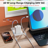 15 Ft Usb C Cable Extra Long, 60W Fast Charging Usbc To Usb-C Cord, 480Mbps Data Transfer Type C Male To Male For Security Camera, Dash Cam, Iphone 16/15, Android Phone, Ipad, Tablet