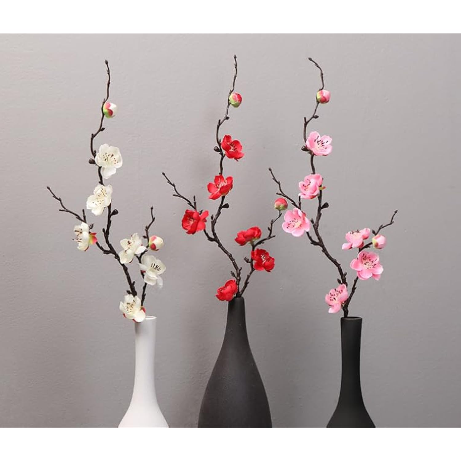 100 Pcs Artificial Silk Cherry Blossom Flower Heads Spring Fake Plum Blossom Peach Blossom,Vase Fillers,Corsages For Wedding Decor,Nursery Wall,Archway Decor Wreath Garland Cake Ornaments (Pink)