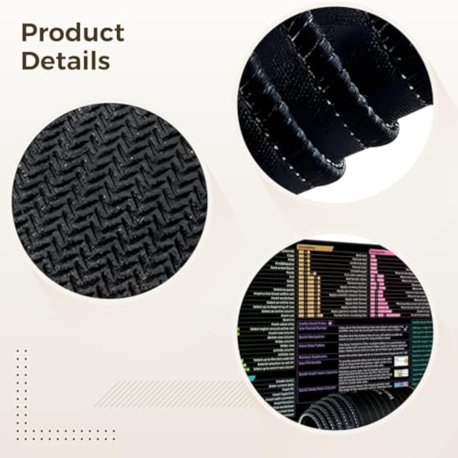 Excel Shortcuts Mouse Pad, 30 X 12 Inch Desk Mat With Cheat Sheet For Efficient Work, Non-Slip Base, Quality Material, Perfect For Office And Home Use