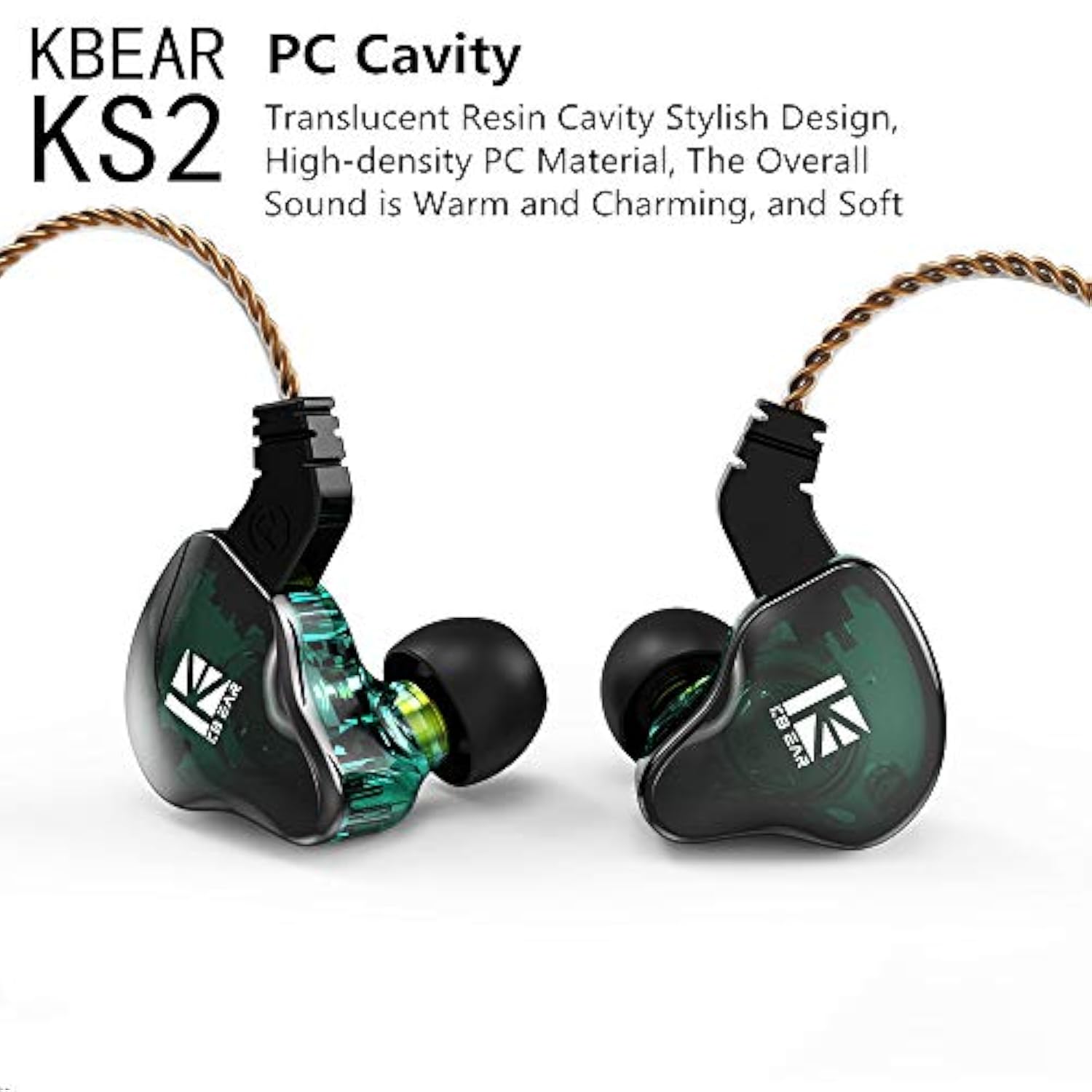 Kbear Ks2 Wired Earbuds Ks2 Earphones With Microphone In Ear Monitor Headphone
