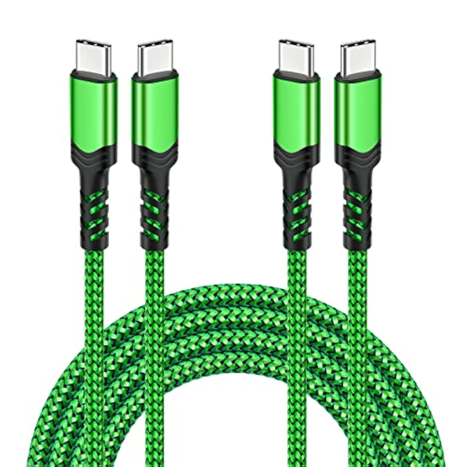 Usb C To Usb C Fast Charging Cable, [10Ft,2Pack] Pd Fast Charging Type C Charger Compatible With Galaxy S23 S22 Ultra A54 Note20, Iphone 16 15 Pro Max, Pad Pro/Air5/4/Mini6, Pixel 7-Green