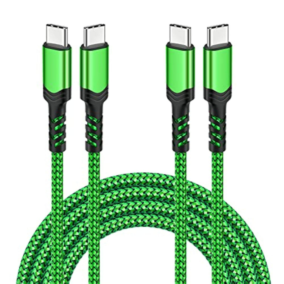 Usb C To Usb C Fast Charging Cable, [10Ft,2Pack] Pd Fast Charging Type C Charger Compatible With Galaxy S23 S22 Ultra A54 Note20, Iphone 16 15 Pro Max, Pad Pro/Air5/4/Mini6, Pixel 7-Green