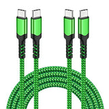 Usb C To Usb C Fast Charging Cable, [10Ft,2Pack] Pd Fast Charging Type C Charger Compatible With Galaxy S23 S22 Ultra A54 Note20, Iphone 16 15 Pro Max, Pad Pro/Air5/4/Mini6, Pixel 7-Green