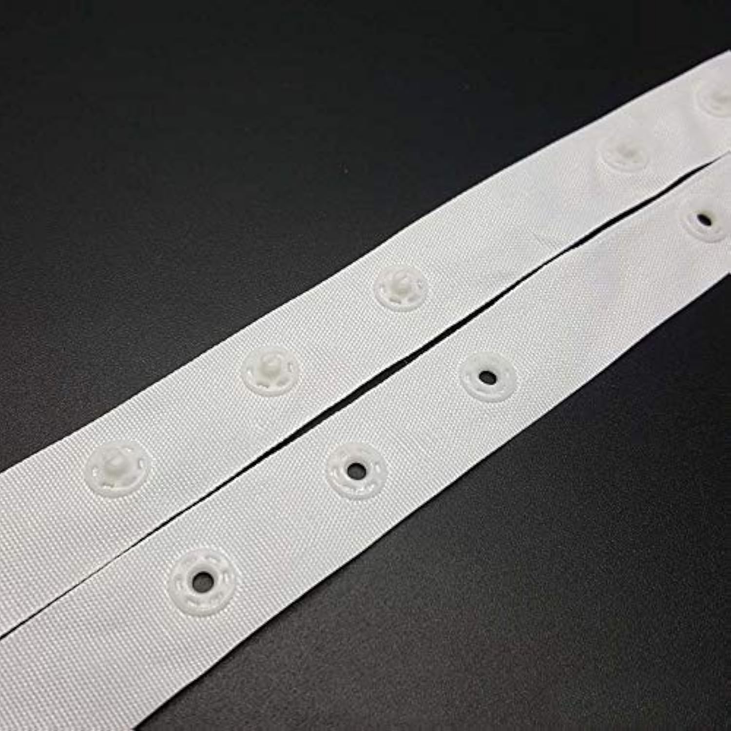 11 Yard White Sewing Snap Tape Polyester Fastener Tape Snap Ribbon Pre