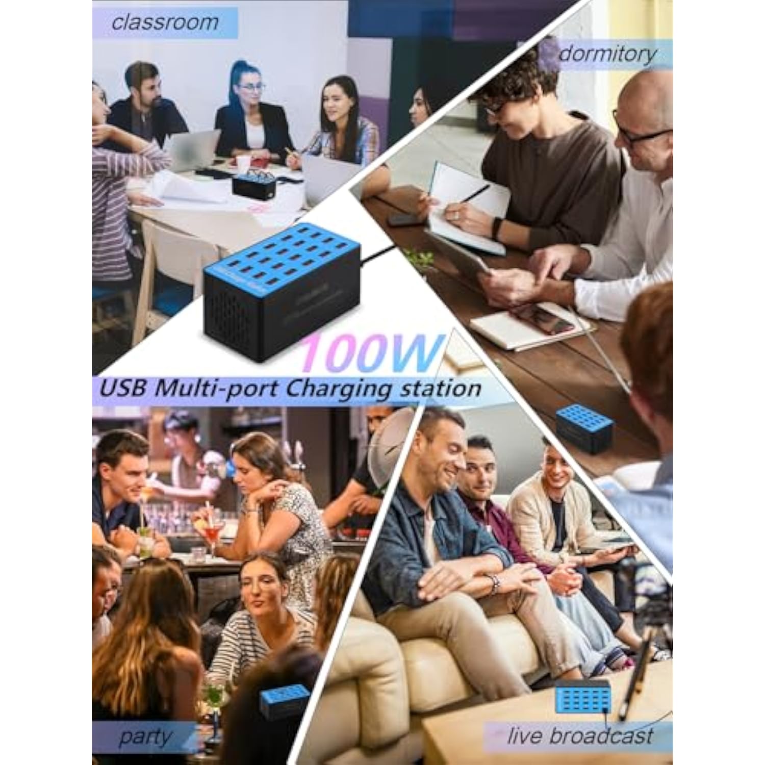 Charging Station, 100W20Port Usb Charging Station, Multiple Usb Charger Station, Charging Station For Multiple Devices, Multi Usb Charging Station, Chargers For Multiple Devices