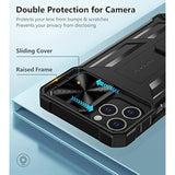 For Iphone 11 Pro-Max Case: Military Grade Drop & Shock Protection Cell Phone Cover With Kickstand & Slide | Rugged Protective Bumper Textured (Black)