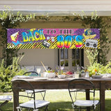 80S Party Decorations Back To The 80S Banner Backdrop, 1980S Hip Hop Graffiti Party Supplies, Throwback 80'S Birthday Party Photo Booth Props Yard Sign Decor
