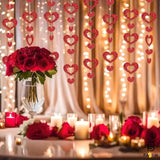 Hanging Hearts Decorations For Valentines Day Decorations - 100 Pieces | Hanging Valentines Decorations, Heart Garlands, Romantic Decorations, Valentines Day Garland, Valentines Tree Decorations
