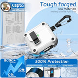 4-In-1 Case For Airpods 4 With Secure Lock, Auto-Open, Compatible With Apple Airpods 4 With/Without Active Noise Cancellation 2024 Cover With Cleaner & Keychain, Anti-Scratch Drop Protection