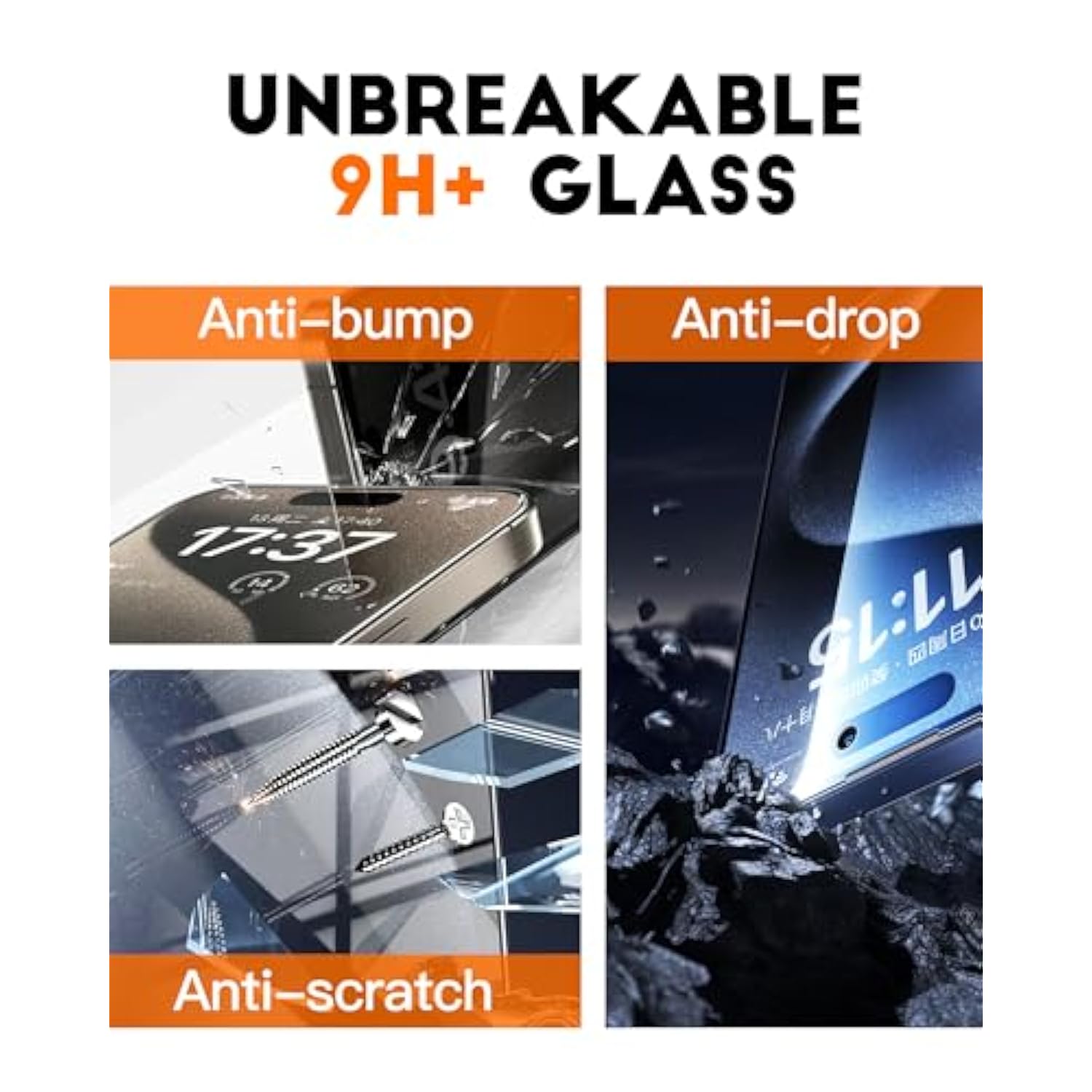 2Pcs Chubbyshield Ultra For Iphone 16 Pro Max Hd Tempered Glass Screen Protector, Ultra-Easy Install Box, Auto Dust-Elimination & Bubble Free