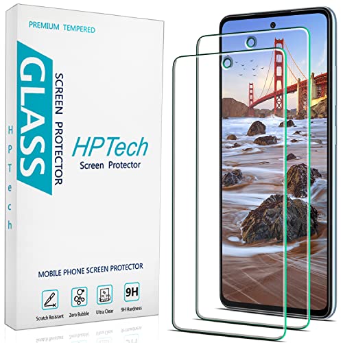 [2-Pack] Tempered Glass for  Galaxy A52/ A52 5G Screen Protector, Support Fingerprint Reader, Easy to Install, Bubble Free, Case Friendly