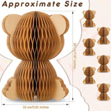 6 Pcs 3D Bear Honeycomb Centerpieces with Magnetic Closure for Baby Shower Party