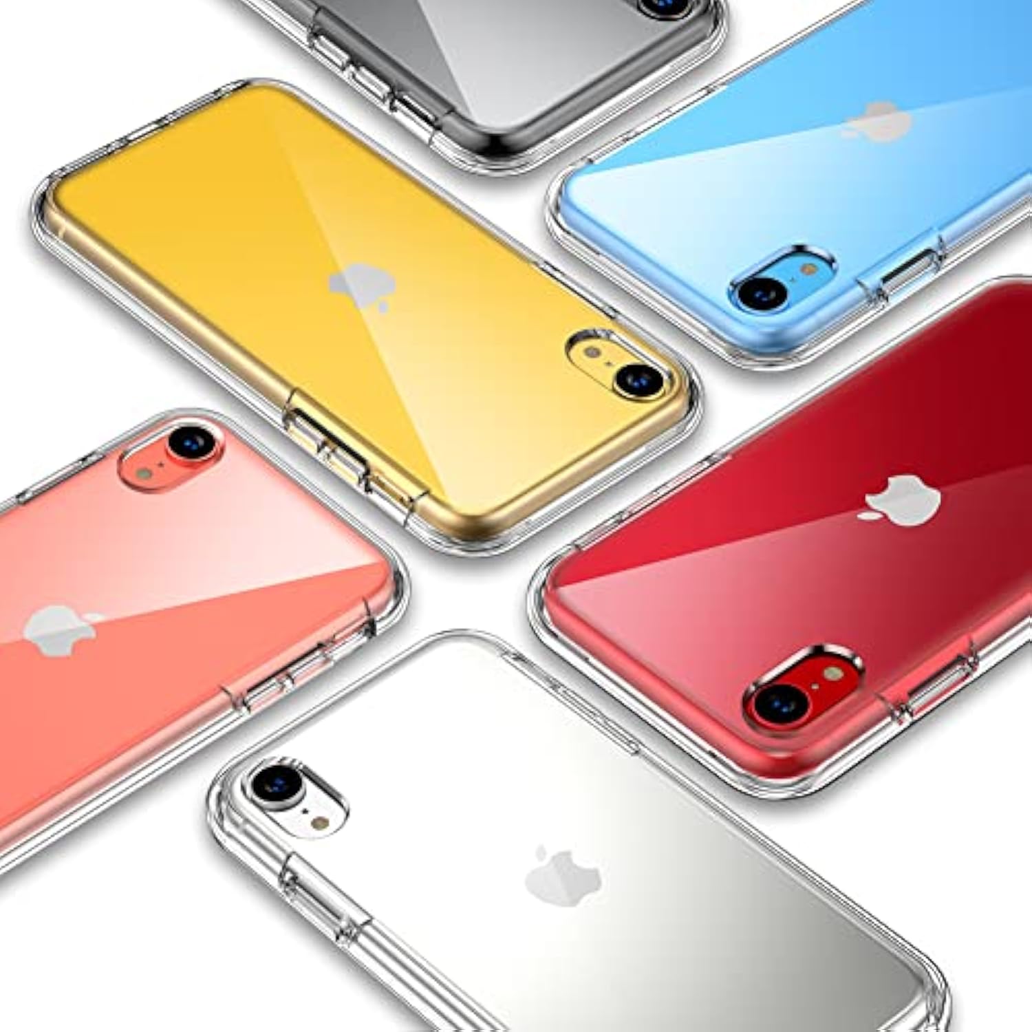 Compatible For Xr Case, With [2 X Tempered Glass Screen Protector] Clear 360 Full Body Coverage Hard Pc+Soft Silicone Tpu 3In1 [Heavy Duty Shockproof Defender] Phone Protective Cover