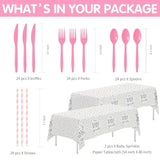 Sprinkle Baby Shower Decorations - It'S A Baby Sprinkle Party Decorations Tableware, Plate, Cup, Napkin, Cutlery, Tablecloth, Rainbow Confetti Sprinkle Baby Shower Party Supplies, Serve 24