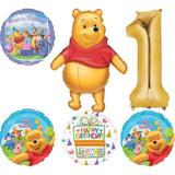Winnie the Pooh 1st Birthday Party Supplies Foil Balloon Bouquet Decorations