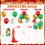 2 Sets Christmas Balloon Stand Kit For Floor Include 53.2 Inch Tall Balloon Stands With Base And 48 Latex Balloon Column Balloon Garland Arch Tree For Birthday Wedding Baby Shower