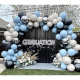 Dusty Blue Balloons Double Stuffed Blue Balloon Garland Arch Kit Different Sizes 18In 12In 5In Latex For Birthday Baby Shower Gender Reveal Neutral Party