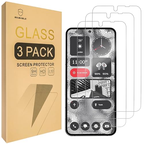 [3-Pack] Screen Protector For Nothing Phone 2 [Cut out for Camera] [Tempered Glass] [Japan Glass with 9H Hardness] Screen Protector