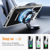 Clear Magnetic Case for Samsung Galaxy S25 Ultra, MagSafe, Shockproof, Slim