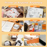 Sticker Printer, S1 Mini Portable Thermal Mini Inkless Label Printer With Bluetooth Stable Connection & Clear Printing For Notes, Journal, Home, Office, Kids, Diy Free App With Multiple Templates