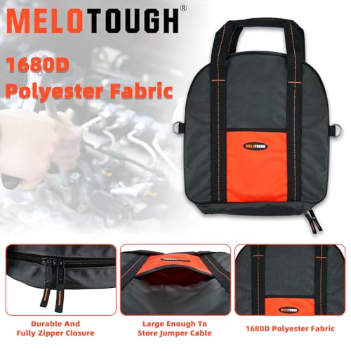 Jumper Cable Bag - 14.5" X 14"Tools Cable Bag - Storage & Organizer For Cables, Cords, And Hoses Including Ev Charging Cables For Electric Vehicles,Christmas Gifts For Men