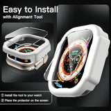 JETech Screen Protector for Apple Watch Ultra 3/2/1 49mm with Easy Installation Frame, Anti-Scratch Tempered Glass Film, HD Clear, 3 Pack