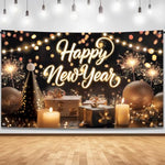 , Xtralarge Happy New Year Banner - 72X44 Inch | New Years Backdrop For New Years Eve Party Supplies 2025 | Happy New Year Decorations 2025 | Nye Decorations 2025 | New Years Decorations