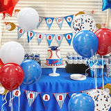 62Pcs Red White And Blue Balloons Kit - 12 Inches Red White Blue Confetti Party Balloons For 4Th Of July Independence Memorial Day Patriotic Party Decorations