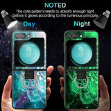 For Samsung Galaxy Z Flip 5 Case, Slim Fit Glow In The Dark Soft Flexible Bumper Protective With Ring Shockproof Non-Slip Case Cover For Galaxy Z Flip 5 6.7“ 2023, Mandala In Galaxy