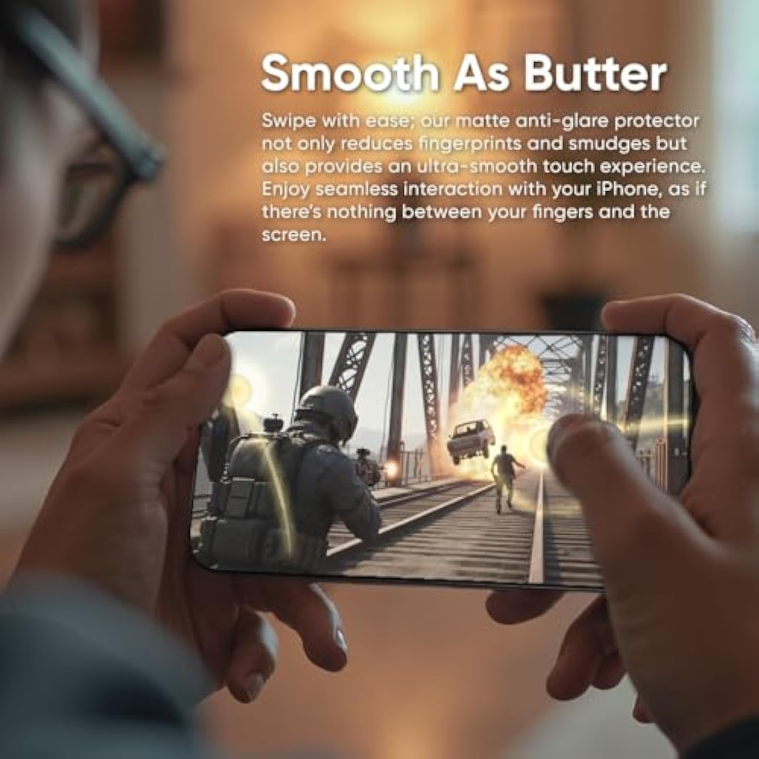 Nanoarmour Onetime Max For Iphone 16 Pro Matte Screen Protector, Anti Glare, Anti-Rainbow, Tempered Glass,Infinity Edge, Edge Reinforced, Easy Install, Dust-Free, Smooth As Butter